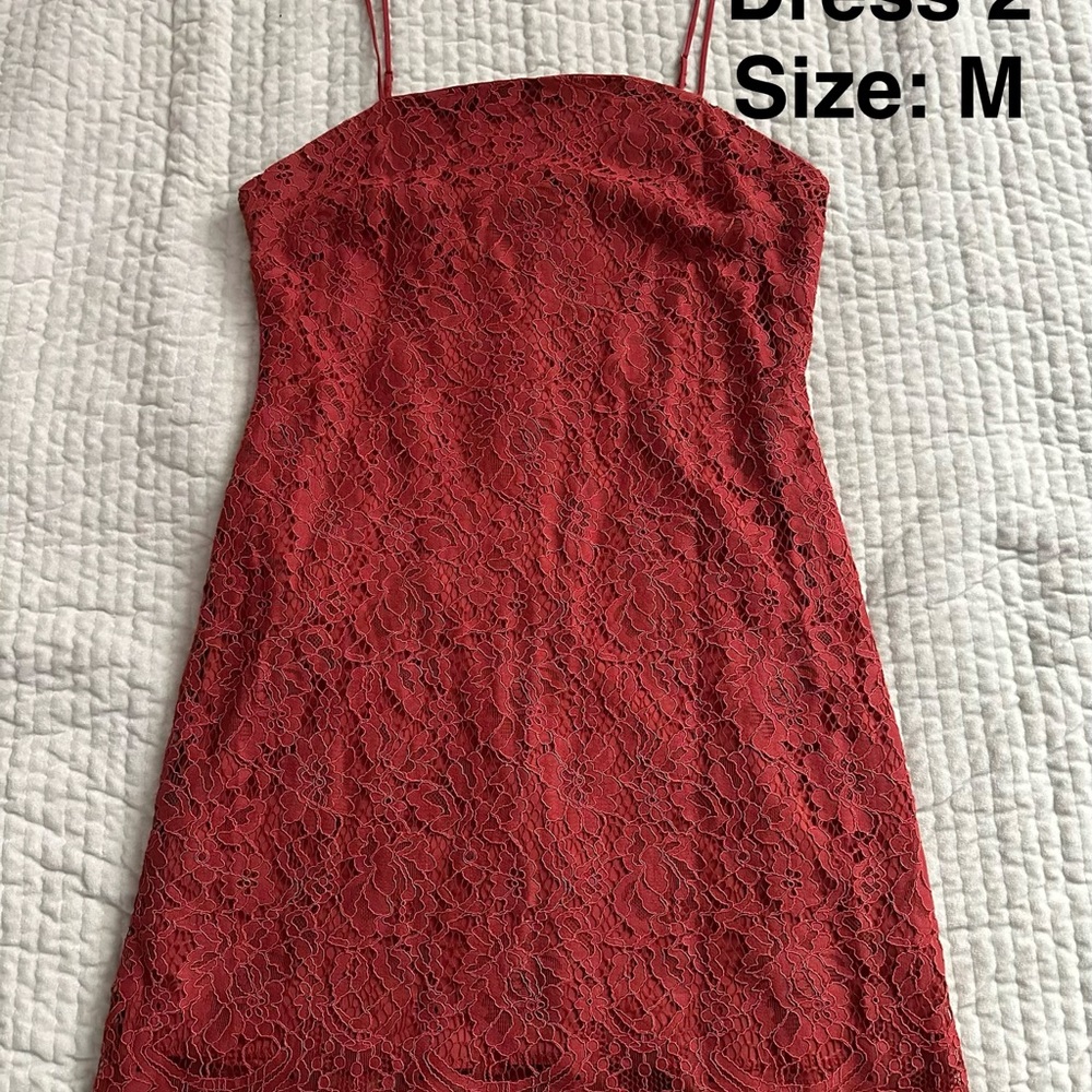 Trixxi Red Lace Mini Dress